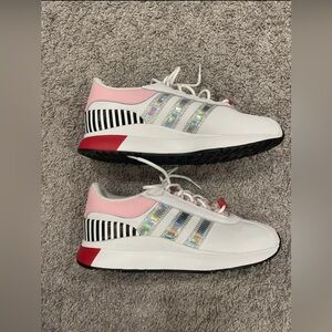 Adidas SL Andridge Athletic Sneakers, Pink/Black/White/Red, Women’s Size 9